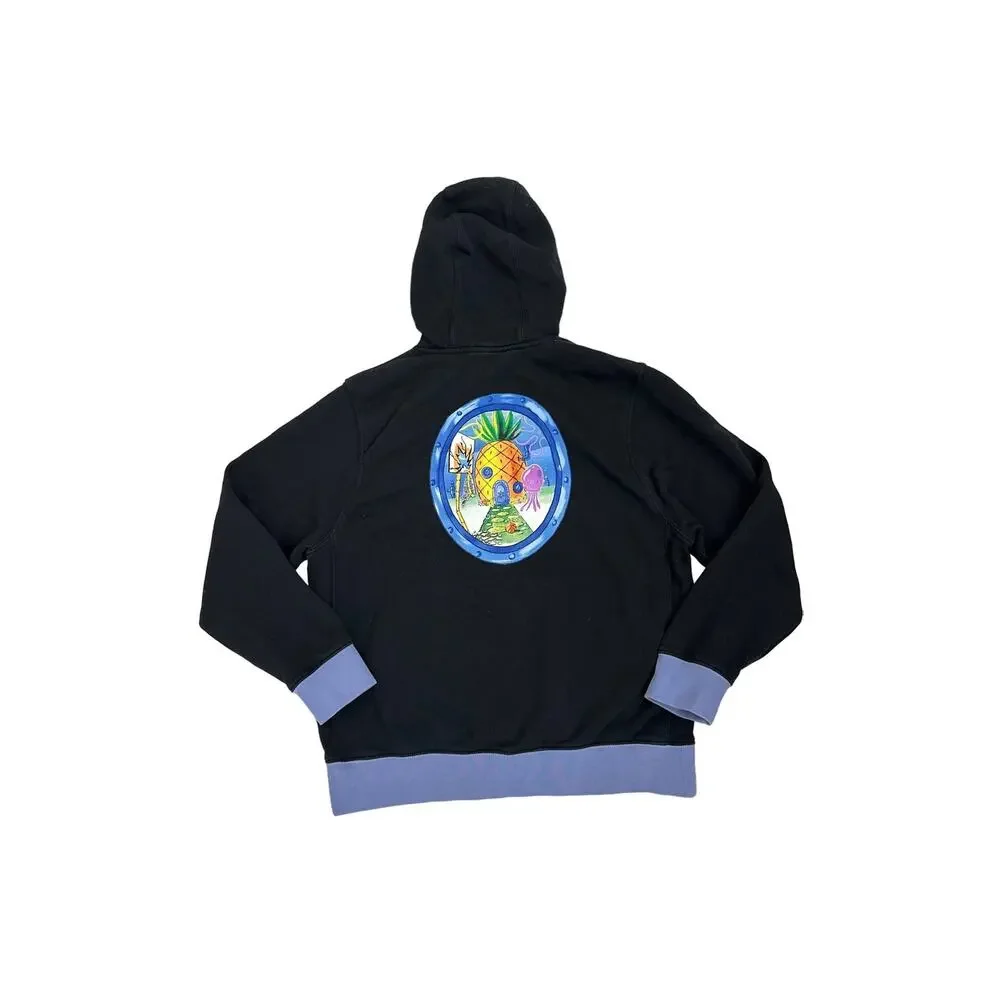 Nike x Spongebob Kyrie Hoodie Black Pineapple House Sweatshirt Size Men's Large